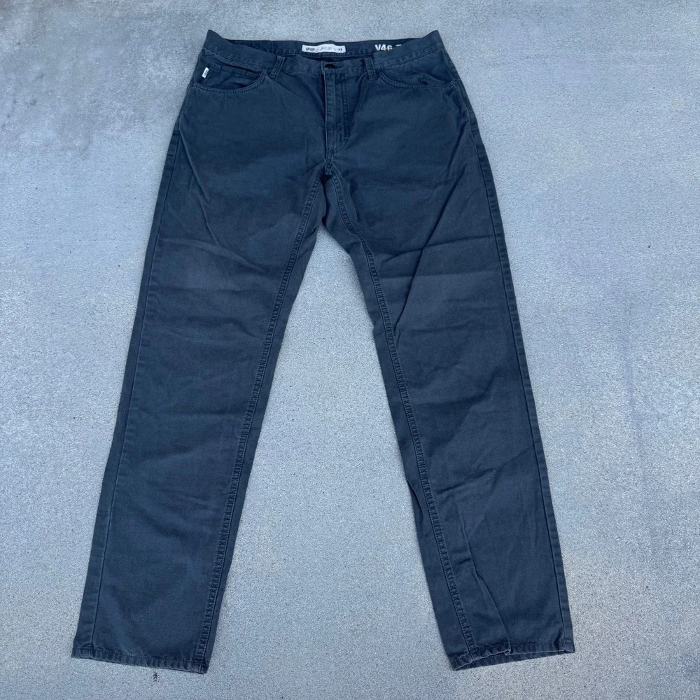 Vans V46 Tapered Chino Pants Mens 34 Charcoal Gray Skate Trousers
